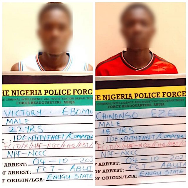 Police Arrests Two Suspects Over Identity Theft Criminal Conspiracy In Fct