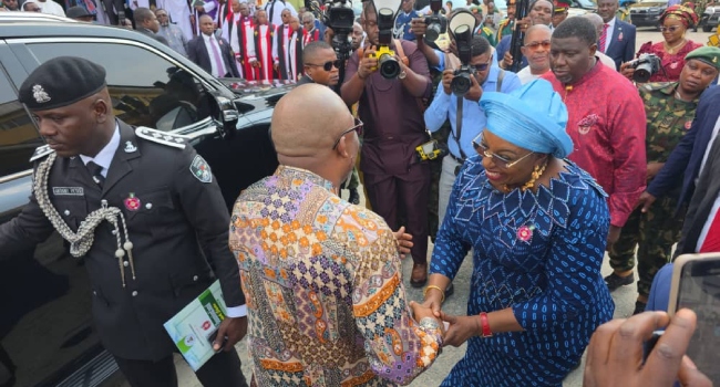 Governor Fubara Attends Armed Forces Service After Foreign Trip