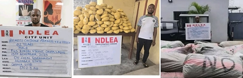 Wanted Drug Kingpin Arrested As Ndlea Recovers Massive Drug Shipment In