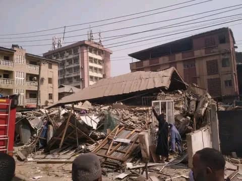 Two-Storey Building Collapses In Lagos, Female Occupant Trapped