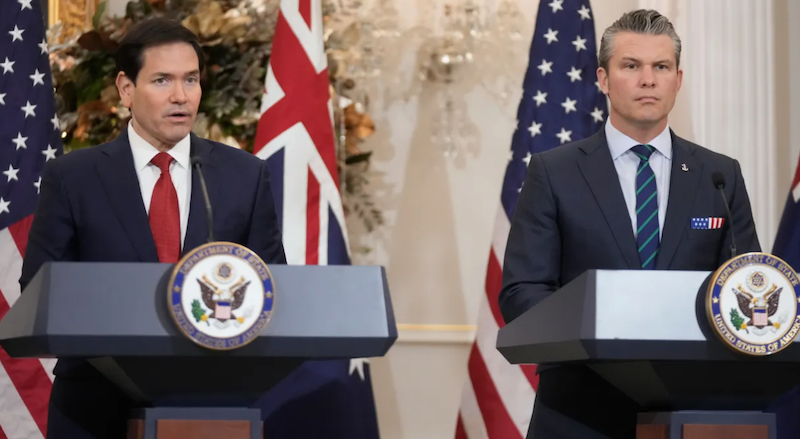 Secretary Of State Marco Rubio And Secretary Of War Pete Hegseth Remark