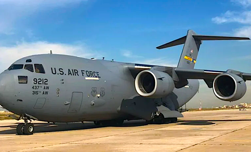 U.s. C-17 Transport Planes Touch Down In Maiduguri To Begin Major Troop