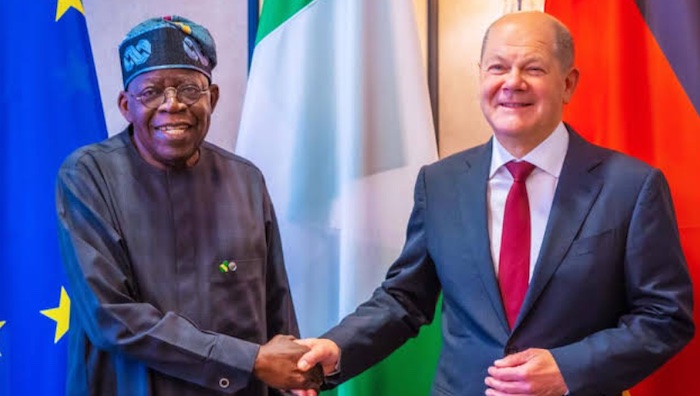 President Tinubu Begs German Chancellor For Used Helicopters To Strengt