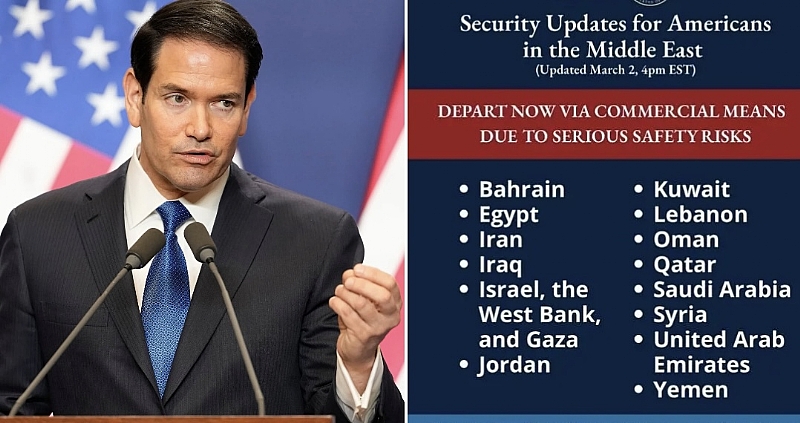 U.s Asks Citizens To Immediately Leave Israel, Uae, Saudi, Others Amid War With