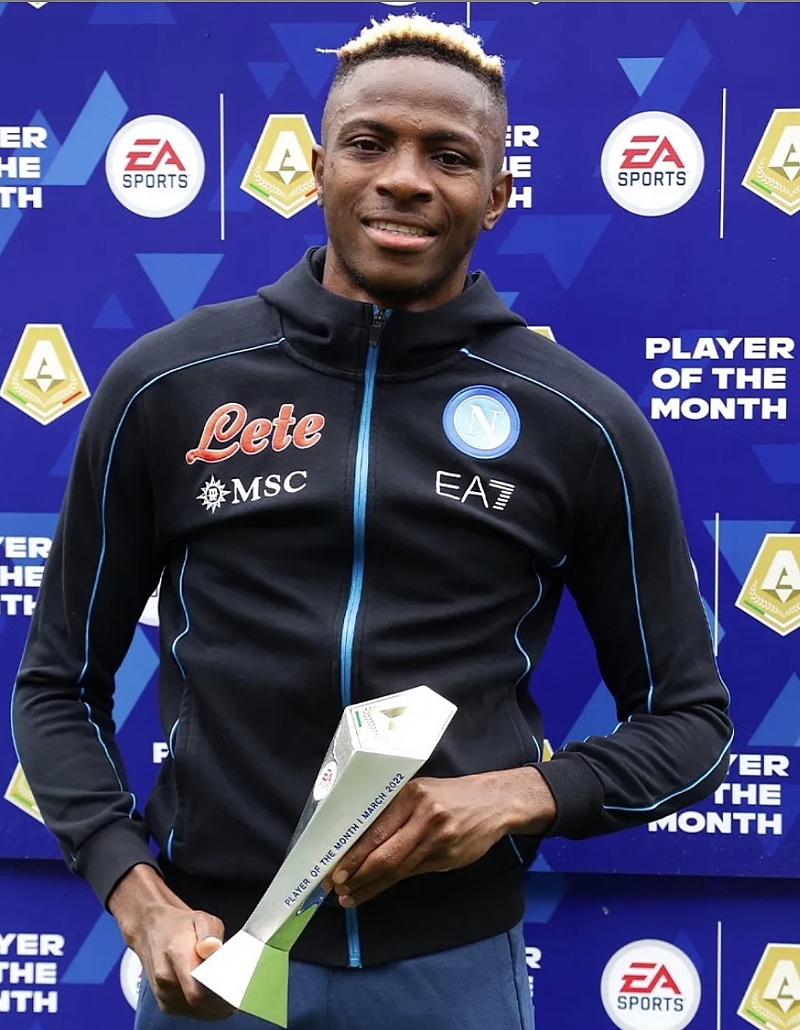 Seria A Osimhen Wins Player Of The Month Award