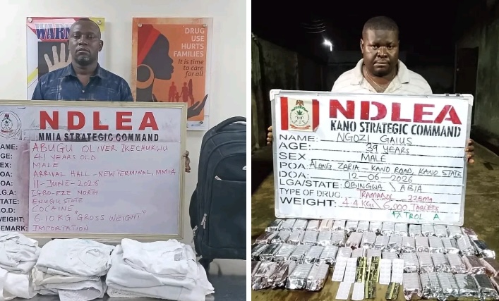 Ndlea Arrests Brazil-based Businessman With Cocaine Starched In Shirts,