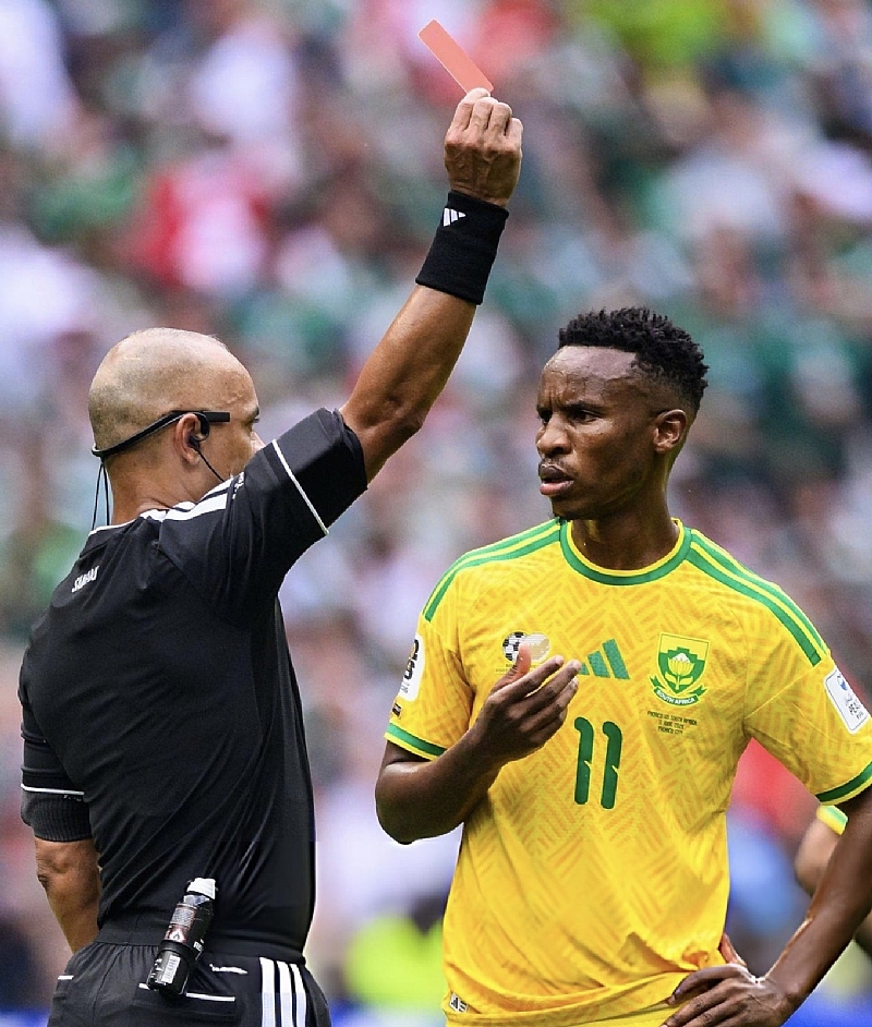 Fifa Hands South Africa’s Zwane Three-match Ban After Mexico Red Card
