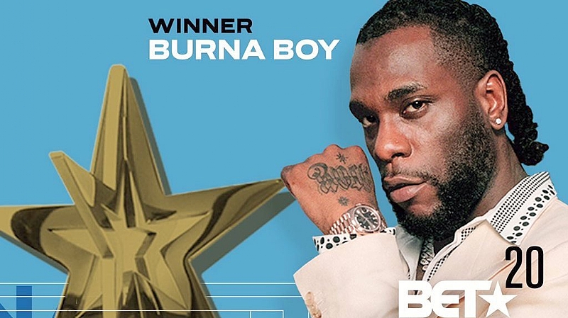 Burna Boy Wins Best International Act On Bet Awards