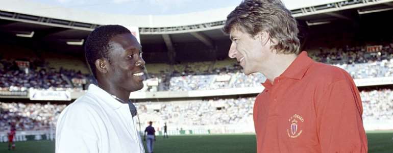 Arsene Wenger and George Weah
