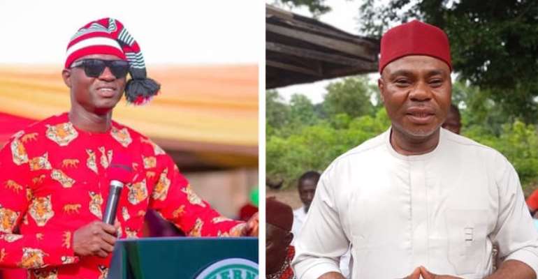 L-R:Excellency, Builder Francis Ogbonna Nwifuru. and  Hon. Uchenna Stephen Igwe, JP.