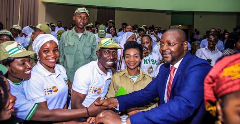 Nigerian Youths With Minister of Youths And Sports