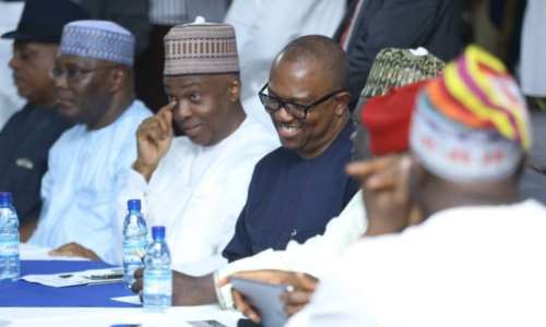 Image result for 15 Presidential Candidates Meet With Atiku, Saraki In Abuja