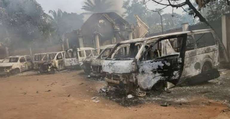 Ikenga IMO’s Compound after arson/assassination attack.