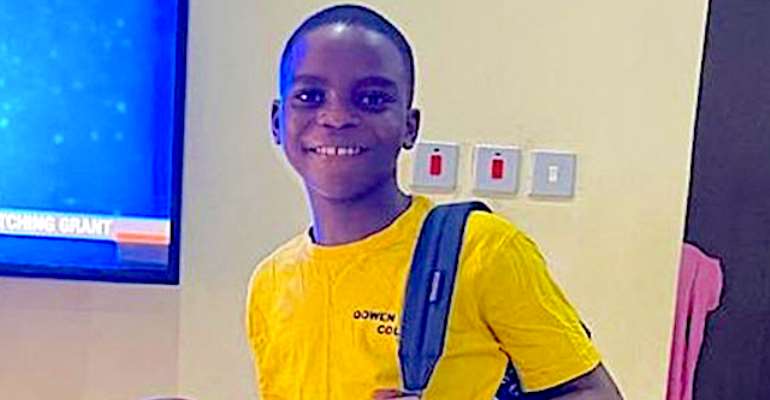 12-year-old student, Sylvester Oromoni
