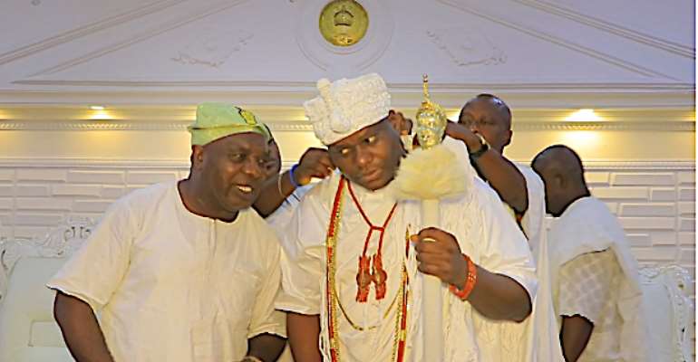 L-R:OPC President Aare Prince Osibote & His Imperial Majesty Ooni Of Ife, Oba Babatunde Enitan Adeyeye Akande Ogunwusi Ojaja Ii