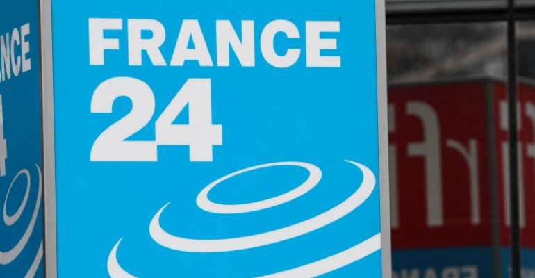 An office of French broadcaster France 24 is seen in Issy-les-Moulineaux, France, in April 2019. Authorities in Burkina Faso indefinitely suspended France 24 over an interview with the head of Al-Qaeda in the Islamic Maghreb on March 27, 2023. (AFP/Kenzo 