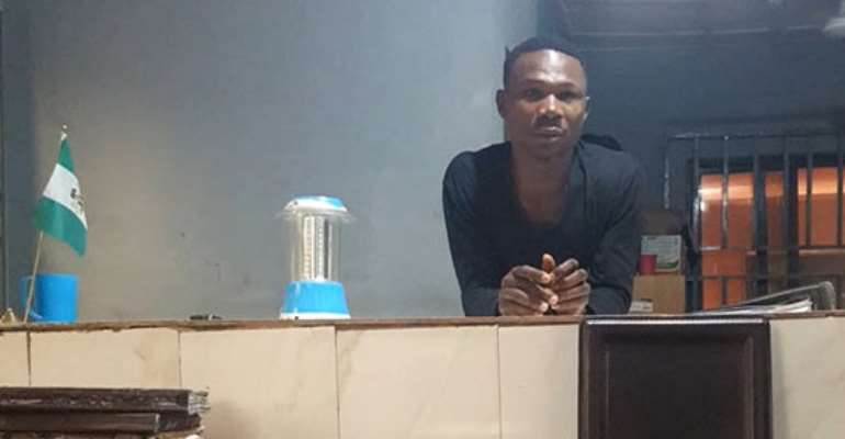 Peter Onyiuke in police detention
