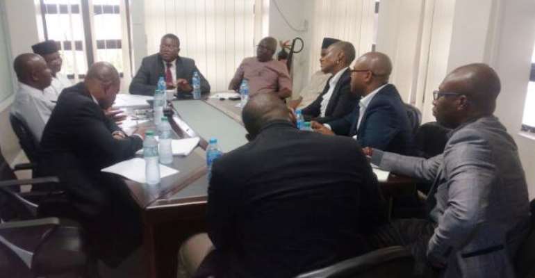 ​Board Chairman, Engr. Etido Inyang with Board Members and Representatives of General Electric (GE) during the meeting 