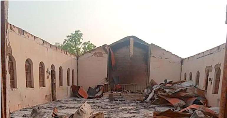This church in Giwa LGA of Kaduna state was destroyed in a Fulani militia attack on 26 March. (See below).