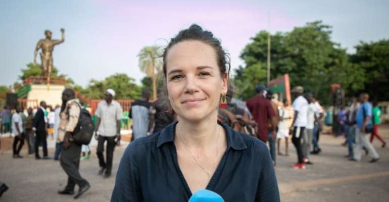 Fanny Naoro-KabrÃ©, a journalist for TV5 Monde, was expelled from a May 14, 2022, public meeting addressed by prominent French Beninese activist KÃ©mi SÃ©ba. (Credit withheld)