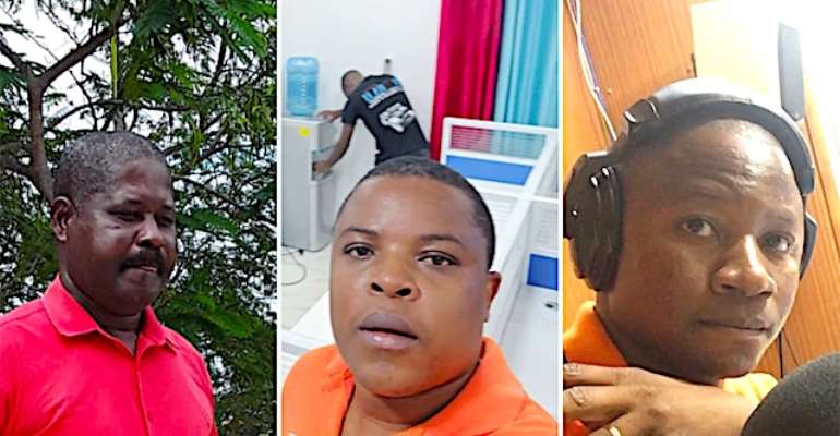 Angolan journalists Fernando Caetano (L, photo by Eliseu JosÃ©), EscrivÃ£o JosÃ© (C, photo by the journalist), and Ã“scar Constantino (R, photo by the journalist) are facing criminal defamation and insult cases in Angola.