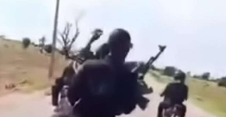 corpse of Kachalla Sani Yellow being dragged by motorcycle 