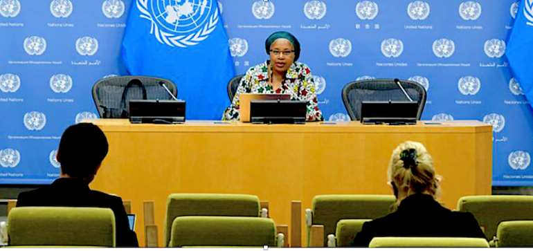 Ms. Alice Wairimu Nderitu, UN Special Adviser of the UN Secretary-General on the Prevention of Genocide, briefing reporters on 17 June 2022, ahead of the International Day of Countering Hate Speech (18 June).