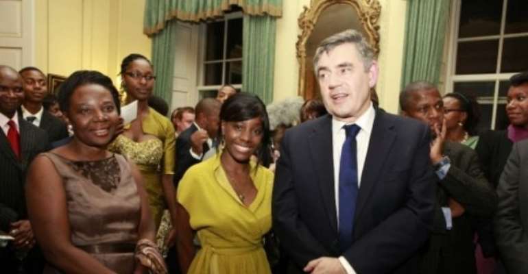 Samata, mother and Gordon Brown