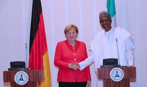 Image result for President Muhammadu Buhari and the German Chancellor, Angela Merkel