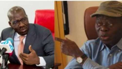 Image result for Oshiomhole and Obaseki threatens     ,  photos