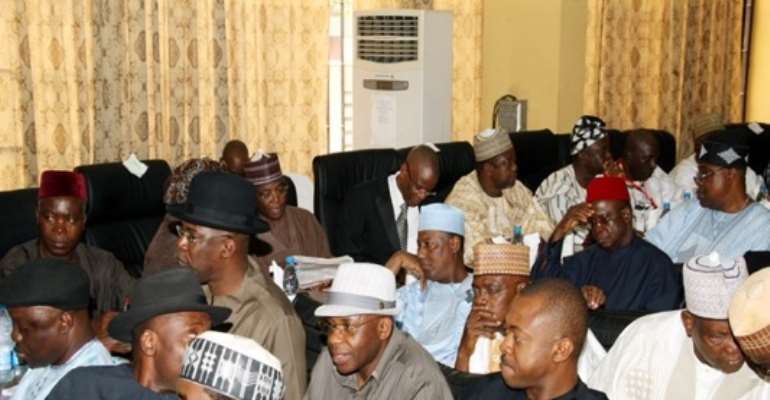 PHOTO: PDP GOVERNORS AT THE 52ND NEC MEETING OF THE PARTY IN ABUJA ON AUGUST 12, 2010.