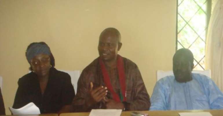 PHOTO: LEADERS OF THE BEROM ETHNIC GROUP AT THE PRESS CONFERENCE.