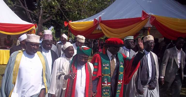 His Eminence The supreme Mufti Zubairi Kayongo, on one of the Muslim functions.photo by Abubakar sematimba