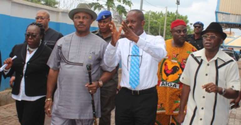 Gov Willie Obiano on tour of facilities at Juhel Parenterals, Awka
