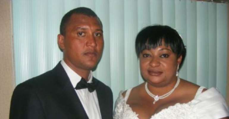 Ronke Ojo a.k.a Ronke Oshdi with Husband