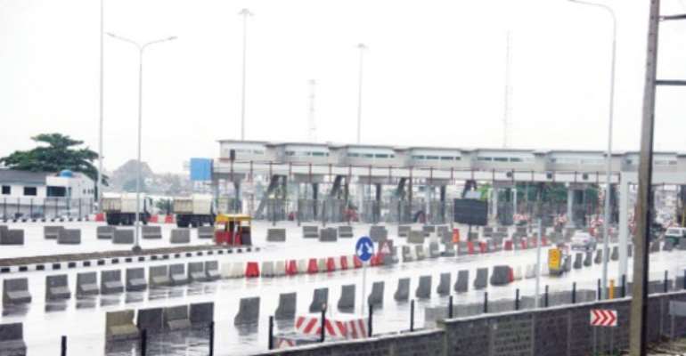 PHOTO: ONE OF THE LEKKI TOLL PLAZAS.