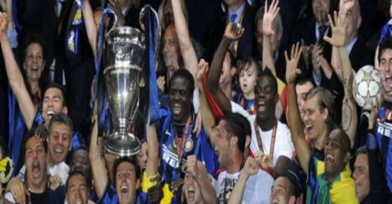 PHOTO: INTER MILAN, 2010 UEFA CHAMPIONS LEAGUE CHAMPIONS.