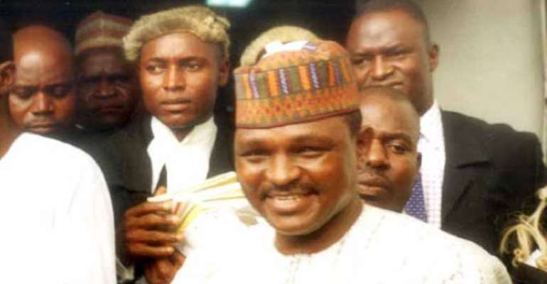 PHOTO: MAJOR HAMZA AL- MUSTAPHA, DETAINED FORMER CHIEF SECURITY OFFICER (CSO) TO NIGERIA'S DECEASED MILITARY DICTATOR, GENERAL SANI ABACHA.