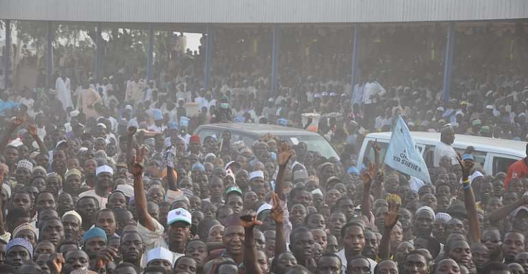SUPPORTERS OF CPC PRESIDENTIAL CANDIDATE GATHER DURING A RALLY FOR GENERAL MUHAMMADU BUHARI IN KATSINA A FEW DAYS AGO.