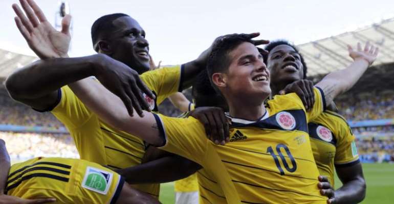 Colombia beats Greece 3-0 in Group C opener