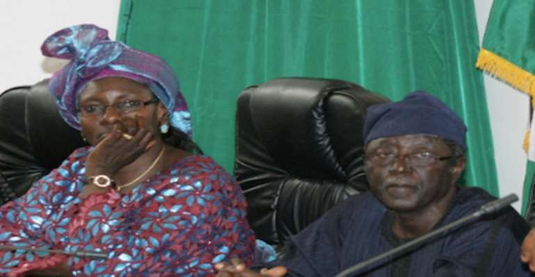 PHOTO R-L: PLATEAU STATE GOVERNOR JONAH DAVID JANG AND DEPUTY, MRS PAULINE TALLEN.