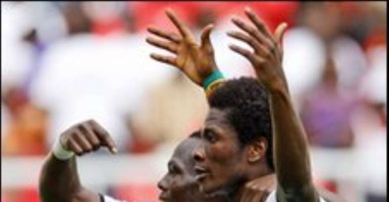 Asamoah Gyan's near-post header put Ghana in front after 21 minutes