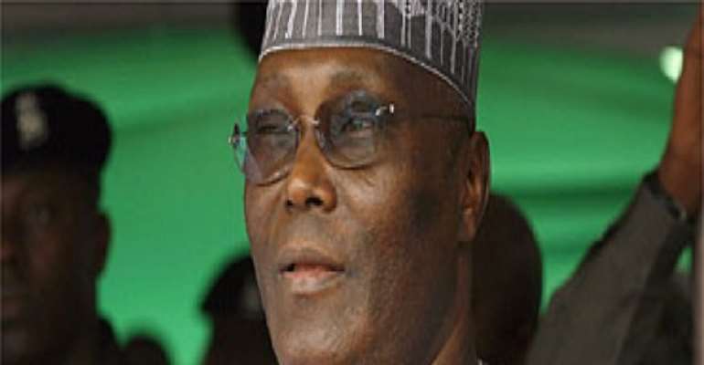 PHOTO: FORMER VICE PRESIDENT AND NPLF CONSENSUS CANDIDATE FOR THE PDP PRESIDENTIAL  PRIMARIES, ALHAJI ATIKU ABIBAKAR.