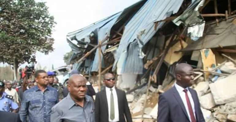 Governor Wike Inspecting The Ruins In Ogoni