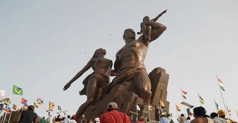 PHOTO: SENEGAL'S AFRICAN RENAISSANCE MONUMENT IN CAPITAL DAKAR.