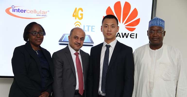 From left to right: Sarah Agha, Commercial Director Intercellular, Emad Sukker, CEO Intercellular, Tasy Jinfeng, Deputy Managing Director Huawei and Mohammed Waya, Chief Technical Officer Intercellular at an event to consolidate the partnership