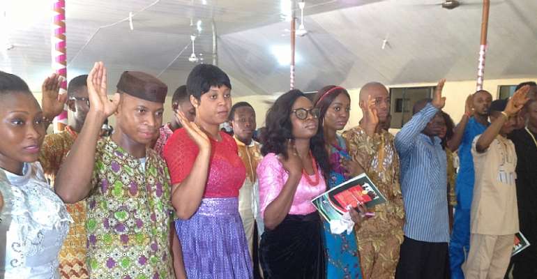 Cross Section Of NUISS EXCO Members Taking Oath Of Office