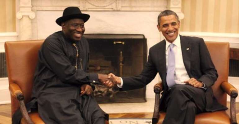 President Goodluck Jonathan of Nigeria and President Barak Obama of America