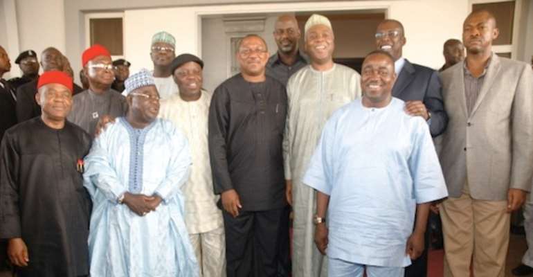THE GOVERNORS AFTER THE MEETING IN KWARA STATE TODAY, JANUARY 29, 2011.