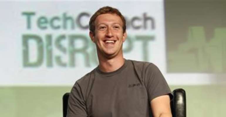 FACEBOOK CEO MARK ZUCKERBERG SPEAKS DURING A QUESTION AND ANSWER SESSION AT THE TECHCRUNCH DISRUPT CONFERENCE IN SAN FRANCISCO, CALIFORNIA, SEPTEMBER 11, 2012.